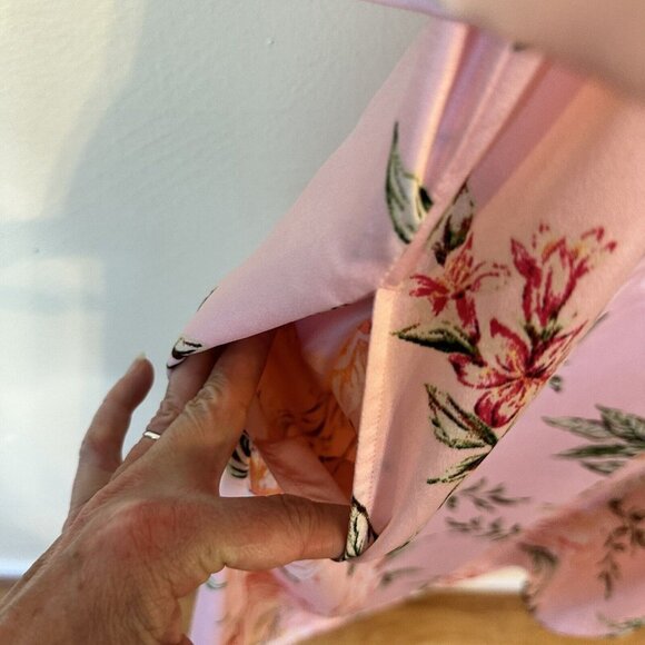 CABERNET BY SLEEP SENSE Womens Kaftan Pink FLORAL ROBE SIZE Small MuMu Lounge - Picture 3 of 11